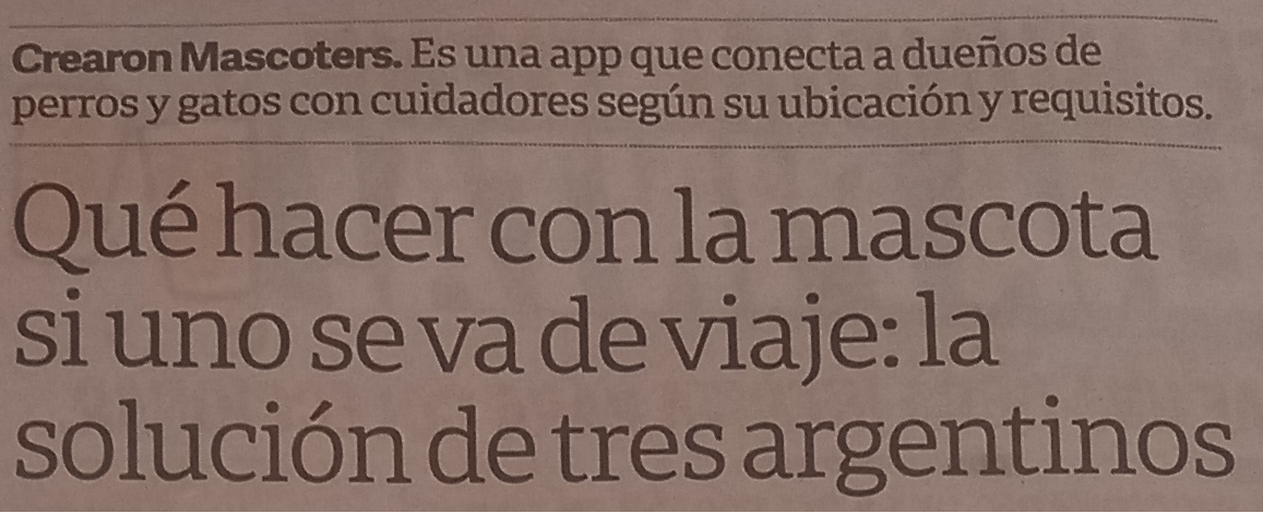 Mascoters en Clarin Papel